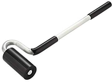 WoodyWalls J-Roller mit langem Griff, Gummiwalze, solides Hochdruckwerkzeug rutschfestem Griff zum Abziehen und Aufkleben von Holzplatten, Furnieren, Laminat Kantenbändern, ist 30,5 x 7,6 3,8 cm
