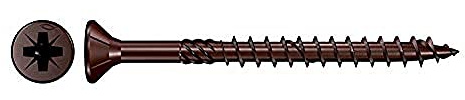 Fischer Spanplattenschrauben Power-Fast FPF-SZ 5,0 x 90 BUP bronziert, Teilgewinde (200 Stück)