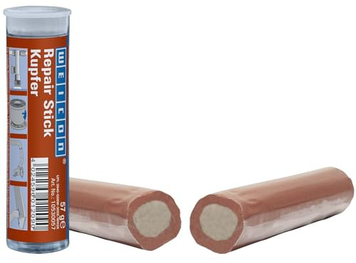 WEICON Repair Stick cuivre, adhésif résine époxy à deux composants, 57g