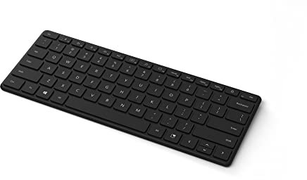 Microsoft , Bluetooth - Teclado Compacto (Teclado QWERTZ alemán, Color Negro, inalámbrico)
