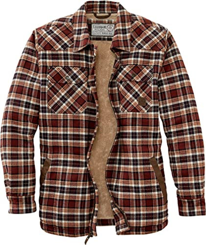Legendary Whitetails Herren Tough as Buck Sherpa Lined Flannel Shirt Jacket Jacke, Buckeye Plaid, Klein