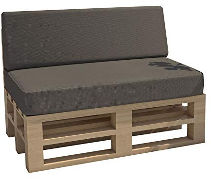 chilly pilley Palettenkissen Gartenkissen Wasserdicht Palettenauflage Palettenpolster Indoor Outdoor Waschbar Abnehmbar Sitzkissen Rückenkissen (2er Set, Grau)