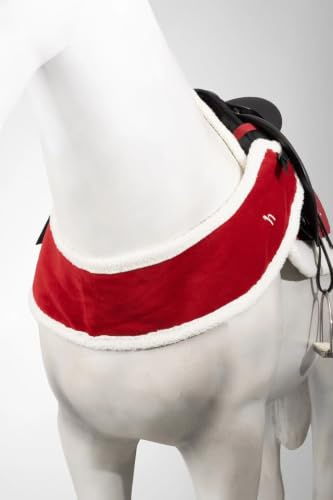 netproshop Weihnachts Vorderzeug Weihnachten Rot/Weiß Größe Pony oder Full, Groesse:Pony, Farbe:Rot