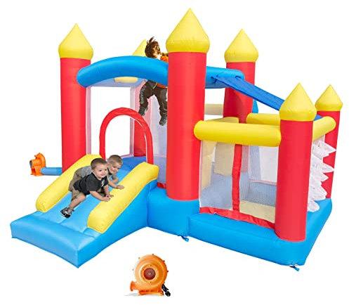 Ballsea Hüpfburg Mit Gebläse für Kinder von 3 Bis 8 Jahren - Indoor 312×272×200cm