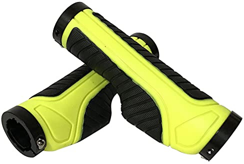Rutschfeste Gummi Fahrrad Griff, Asudaro Fahrradgriffe Ergonomisch MTB Wasserdichte Rutschfeste Fahrradgriffe Lenkergriffe Fahrrad Griffe Lenkerabdeckung für Mountainbike-Lenkerenden,Gelb