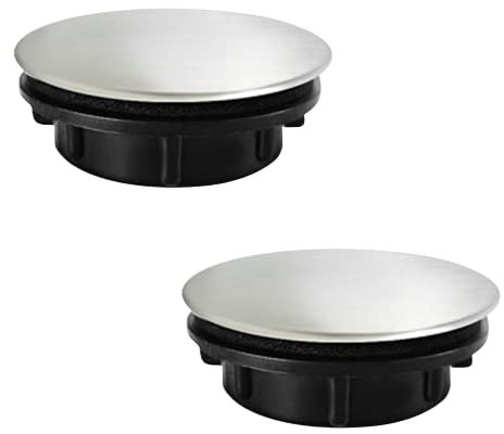 2Pcs Sink Tap Hole Cover Kitchen Faucet Tap Hole Stopper Stainless Steel Sink Tap Hole Cover Sink Hole Cover for Bathroom Kitchen (Suitable for 25-35mm)