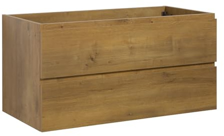 Waschbeckenunterschrank Angela 100cm - Eiche - Unterschrank Badmöbelset