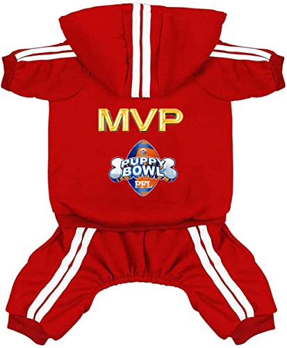 Hund Hoodies Hund Kleidung 4 Beine Overall Fußball MVP Fleece Pullover Winter Sweat Shirt Warme Baumwolle Hoodie für Kleinen Hund Mittel Große Hund