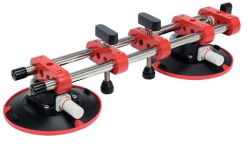 Doppel Saugnapfhalter 150mm Handpumpe Gummisauger Vakuum-Saugnapfheber Keramikfliesenheber