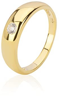 NKlaus Kettenanhänger kleiner Taufring mit Zirkonia 333 Gelbgold 8 Karat Glanz 11,5mm Amulett 9513