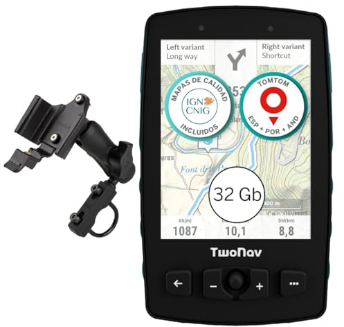 TwoNav Aventura 2 Plus Motor (32 GB) + 1 zone of Great Britain Ordance & Survey Topo 1:50.000 map, on-road and off-road GPS navigator with 3.7-inch screen for motorcycle, car, 4x4, quad