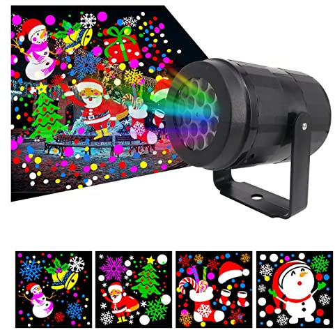 ICOSAR Projecteur GOBO 16 modèles projecteur de noël lumière extérieure for noël Nouvel an scène Maison fête décoration Haute luminosité