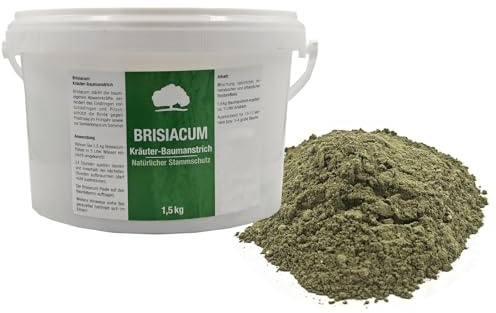 Kräuter-Baumanstrich Brisiacum 2 x 750g Eimer, für 2 x 2,5 Liter Baumanstrich u.a. mit Niempresskuchen, Lebermoos, Kräuter, Meeresalgen, Tonminerale