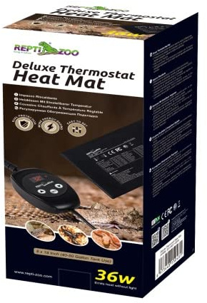 REPTI ZOO Deluxe Heizmatte mit Thermostat 36 Watt 20x 45cm (AHM36)