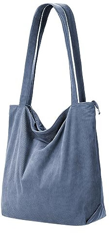 benpen Cord Uni Tasche Shopper Damen,Beige Schule Handtasche Groß Schultasche Umhängetasche Tote Bag Unitasche Arbeitstasche mit Reißverschluss Fächern,Geschenk für Sie Damen Muttertagsgeschenke