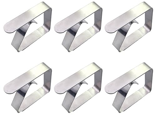 Alipis 12piezas Clips para Manteles De Mesa Pinzas Cuadradas Sujetamanteles Duraderos para Bodas Fiestas y Camping
