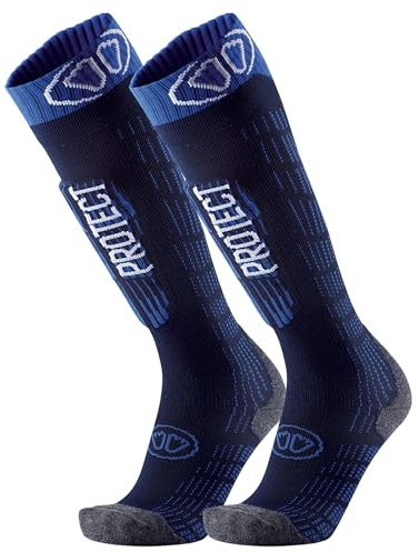 Sidas Unisex-Kniestrümpfe für kaltes Wetter, Merinowolle, Schienbeinschutz, mittelgroßes Volumen, Ski-Schutzsocken
