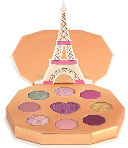 essence essence EMILY IN PARIS by essence eyeshadow palette, Lidschatten, Nr. 01, Mehrfarbig, 9 Farben, vegan, ohne Mikroplastikpartikel, Nanopartikel frei, ohne Parfüm, 1er Pack (5.6g)