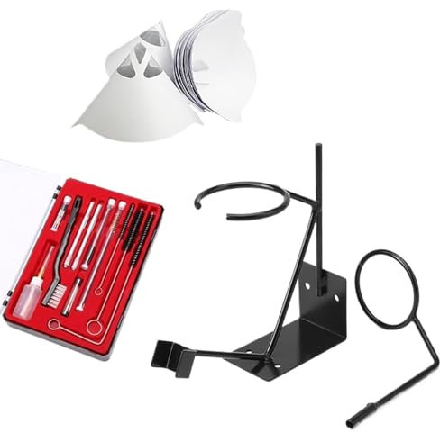 Accessori For Pistole A Spruzzo For Uso Domestico Supporto For Pistola A Spruzzo In Acciaio, Filtro A Imbuto In Carta, Kit Di Pulizia Professionale For Pistola A Spruzzo Da 23 Pezzi Con Scatola (Size