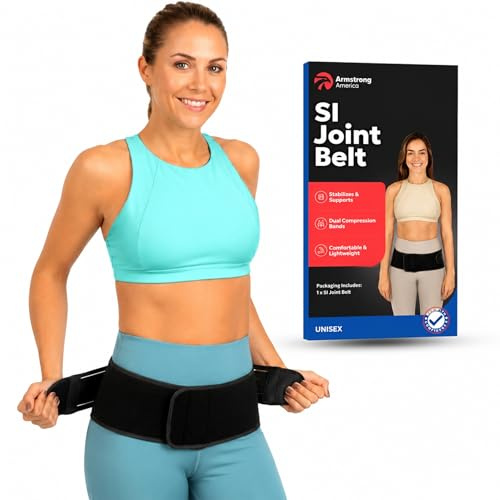 SI Belt Sacroiliac Belt | Sciatica Pain Relief Brace | Belt for Sciatic Pain | Trochanteric SI Belt for Men | SI Joint Belt for Women Men | Hip Brace for Lower Back Regular (Hips 30 to 43)