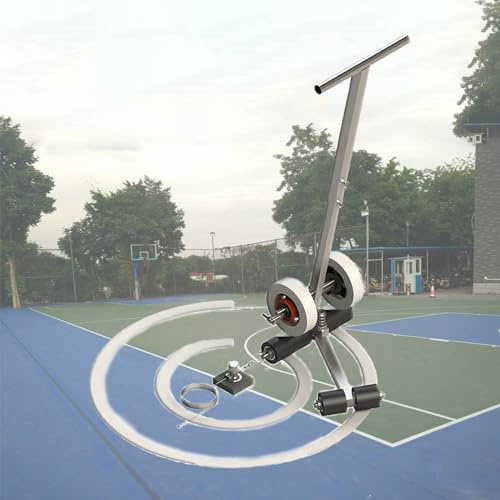 Kindevieft Kit di Strumenti per Marcare Campi da Basket, Macchine Traccialinee per Campi da Gioco, Strumento per Marcare Linee A Nastro, Larghezza Regolabile, per Vialetto, Asfalto O Cemento,55-80cm