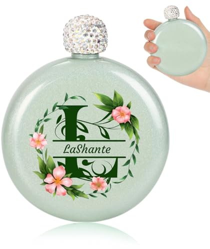 Flasque personnalisée pour femme,Capuchon en strass étincelant | Magnifique Bouteille de Whisky pailletée,Flasque portable en acier inoxydable pour le bar le grill et le voyage