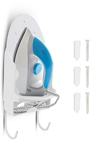 Zjyufy Colgador para tabla de planchar, soporte de pared, estante para tabla de planchar, organizador de almacenamiento para tabla de planchar, cesta de planchar, montaje en pared en lavandería o