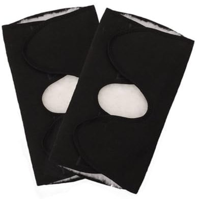 REIFOR Knieschützer Knieschoner Warme Plüsch-Knieschützer-Beinärmel, Geeignet For Tanz-Yoga-Kniestützpolster Knieschützer Wandern(Black,XL)