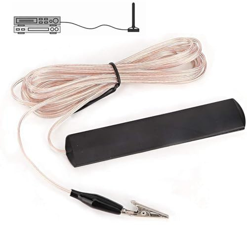 Wurfantenne ANT-108SE, 3,2m Kupferdraht UKW Antenne Radio, 5dB Gewinn Zimmerantenne UKW, FM Wurfantenne mit Klemme für Heim-Audio, Verstärker & AV-Empfänger