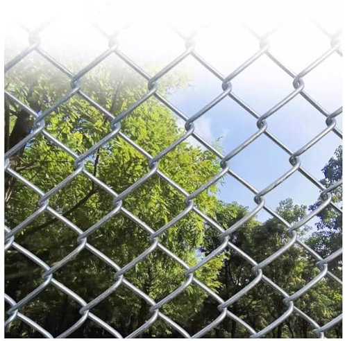 GZHERVICES Stainless Steel Garden Fence, Flexible Metal Fence High Altitude Fall Anti-rust Steel Wire Protection Net Outdoor Climbing Mesh Chain Link Fence(1x1m)