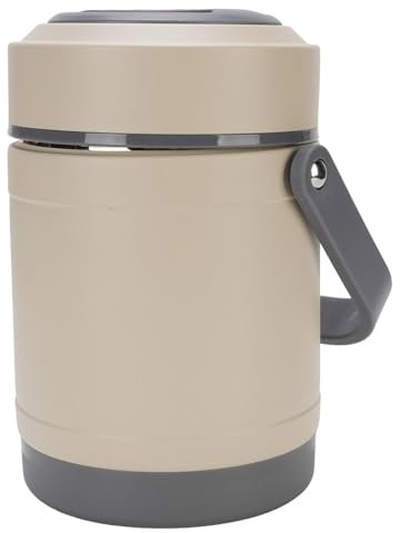 termica, 2L acciaio inossidabile portatile pentola termica di cottura, 20W pentola di sollevamento costante di conservazione del calore di temperatura con maniglia (Beige)