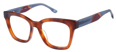 BOTANIQ Brille mit Sehstärke für Damen optional mit Sonnenbrillentönung oder Blaulichtfilter, Quadratisch, gefertigt aus Acetat, Modell: BIO-1132-102 (inklusive Brillenetui)