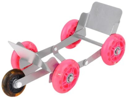 BaotyJie Carrello per o, pieghevole, con ruote per, per assistenza stradale, per pneumatici a terra, per scooter, Argento