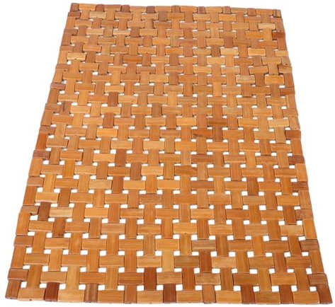 Beaupretty Bambú Alfombrilla Portátil de Antideslizante Plegable y Baño