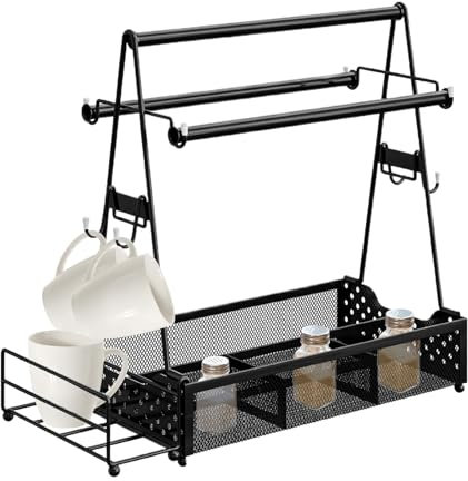 Barbecue Accessories Organizer - Portable Grill Utensil Bin For Outdoor Cooking | Picnic Tabletop Caddy Tray, Beach BBQ Condiment Basket, Patio Grilling Storage Tote For Party Kitchen Garden