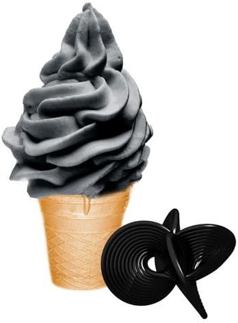Gino Gelati Lakritz Dänisches Softeis Pulver, Herstellung mit oder ohne Eismaschine, Lakritz Eis selber machen, Professionelle Eisqualität (1 Kg)