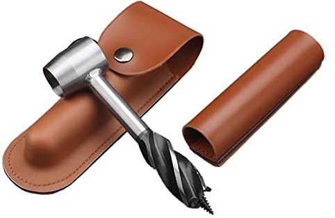 Tarière Manuelle À Œil de 1 5 Pouce en Acier Au Carbone pour La Survie Portable Autotaraudeuse pour Le Bois