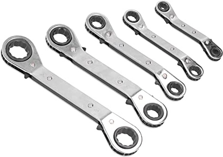 LIZEALUCKY 5 unids trinquete Llaves inglesas set Heavy Duty multifuncional cromo vanadio llave kit para auto industrial renovación del hogar
