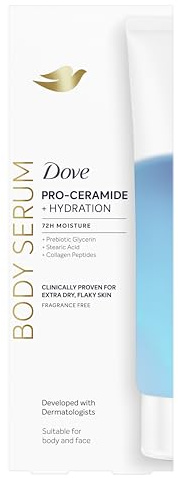 Dove Feuchtigkeitsserum Pro-Ceramide Hydration, Für Trockene und Rissige Haut, 72H Feuchtigkeit, Weiche und Elastische Haut, Mit Pro-Ceramiden, Glycerin und Kollagenpeptiden, 200 ml | Für Trockene und Rissige Haut, 72H Feuchtigkeit, Weiche und Elastische Haut, Mit Pro-Ceramiden, Glycerin und Kollagenpeptiden