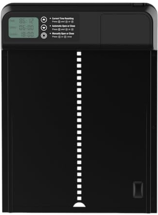 Puerta Automática de Gallinero con Temporizador de Larga Duración en Aleación de Aluminio Digital para Mascotas con Mecanismo de Seguridad Resistente a la Intemperie Fácil de Instalar Función de