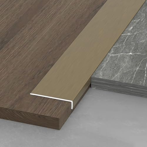 Coayuou Profilé Carrelage 100cm* 3 Pièces Baguette d'angle Murale Aluminium Cornière d'angle Protection Solide pour Coins De Murs Et Meubles Décoration Et Résistante(Gebürstete Bronze,10X30mm)