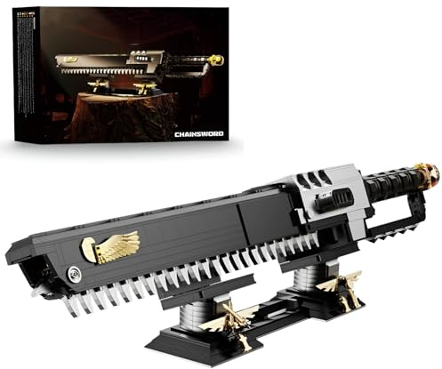 JVAVNE Technik Kettenschwert Bausteine, 2856 Teile Schwert Klemmbausteine Bausatz, Mittelalterliches Waffen Spielzeug Modell, Geschenk für Erwachsene und Jugendliche