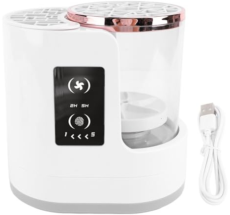 USB elektrisk makeupborste rengörare klar vy 850 RPM 2H 5H timer avtagbar sminkborste rengörare torkmaskin