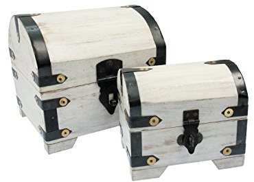 Holzspielerei Bauernkasse Weiß klein, Holztruhe, aufbewahrung, Truhe aus Holz, Holzbox, Schatzkiste, Holzkiste, Schatztruhe (Small)