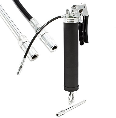 WilTec Pompe Graisse Manuelle Cartouches Graisse en Vrac Produit lubrifiant Presse Graisseur