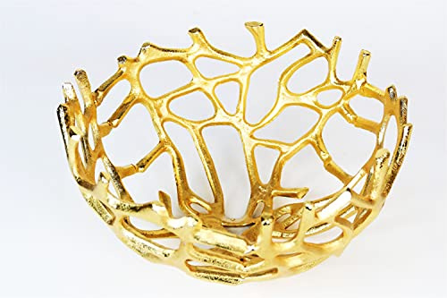 Aluminium Schale 'Klara' in Gold rund Tischdekoration Hochzeitdekoration Artra Dekoschüssel Deko Dekoschale Dekoration Geschenk