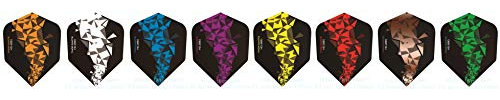 THOR-DARTS® Exklusiv linje: 150 Micron F2 Darts Flights HD-280 svart dart flyger extra lång hållbar tjocklek 150 mikr Ultra Strong (24 stycken (8 set), färgmix/blandade färger)