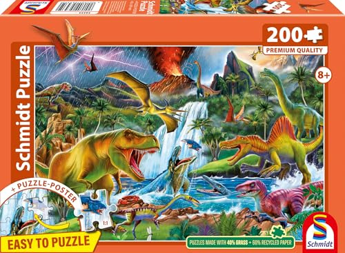 Schmidt 56535 Faszinierende Urzeitriesen Kinderpuzzle, 200 Teile