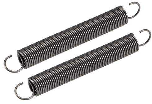 sourcing map 2 Stück Spannfeder Zugfedern, 10 mm Außendurchmesser, 1 mm Drahtstärke, 136 mm Verlängerte Länge, 80 mm Freie Länge, Federstahl, 1,5 kg Tragfähigkeit, Grau