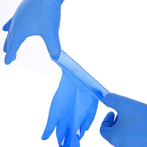 Generic Handschuhe 20PCS Blau Schwarz Farbe Einweg-Latexhandschuhe Gartenhandschuhe for Reinigungs Gummi oder Reinigung Handschuhe Universal-Food-Handschuhe (Color : Blue, Size : XL)